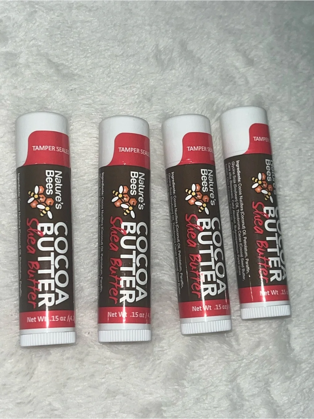 New Sealed Nature’s Bees Cocoa Butter Shea Butter Chapstick
